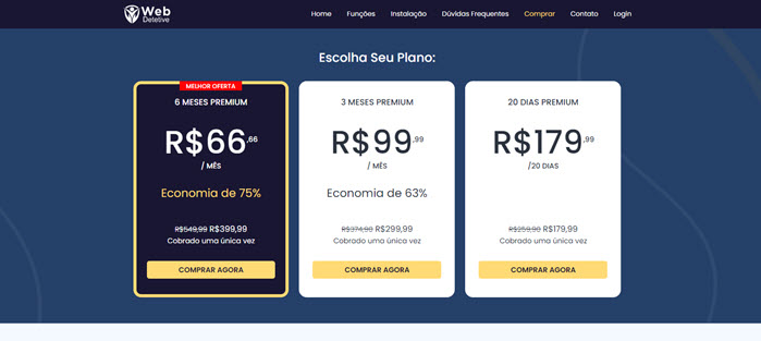 O preço do Web Detective