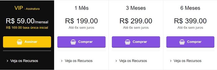 Planos de pagamento do wSpy Pro