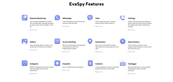  Recursos do EvaSpy 