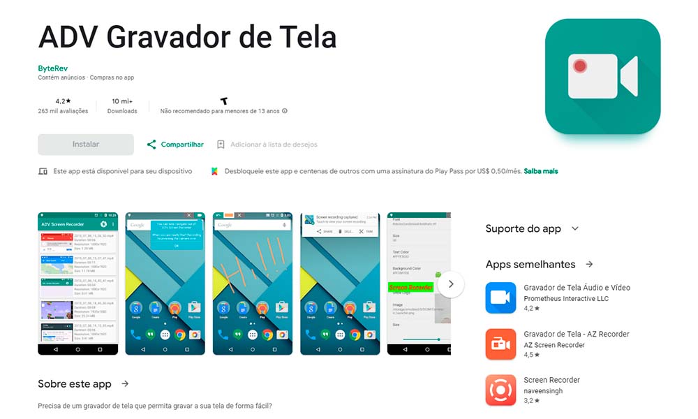 ADV Gravador de Tela