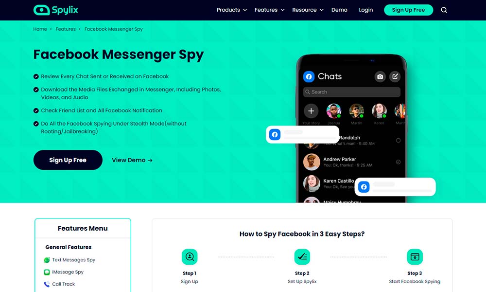 App Espião de Facebook Spylix