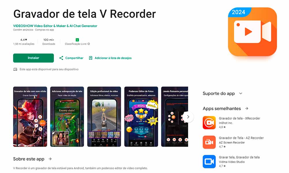 Gravador de Tela V Recorder