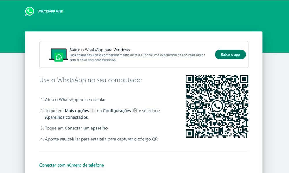 Usando o WhatsApp Web