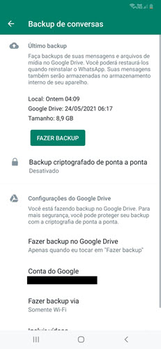 Hackear o WhatsApp com Backup do WhatsApp