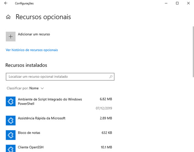 A adicionar o Windows Connect