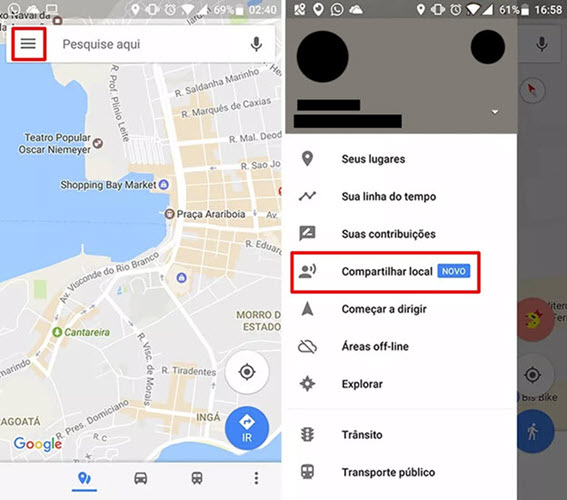 Rastrear Android com o Google Maps