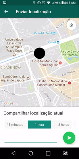 Rastrear o WhatsApp pela localização