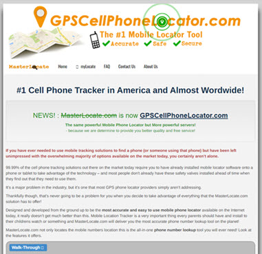 Rastrear online com GPS Cell Phone Locator