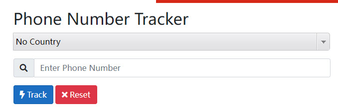 Rastrear online com Phone Number Tracker