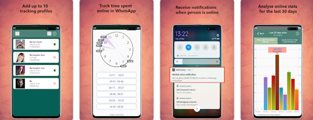 WaStat WhatsApp Online-Aktivit&auml;ten Checker
