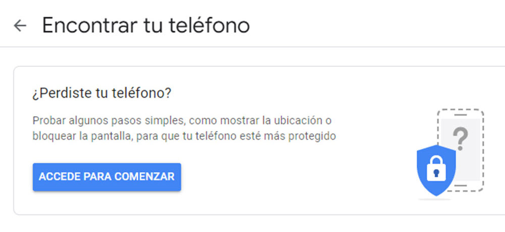 Encontrar tu teléfono de Google