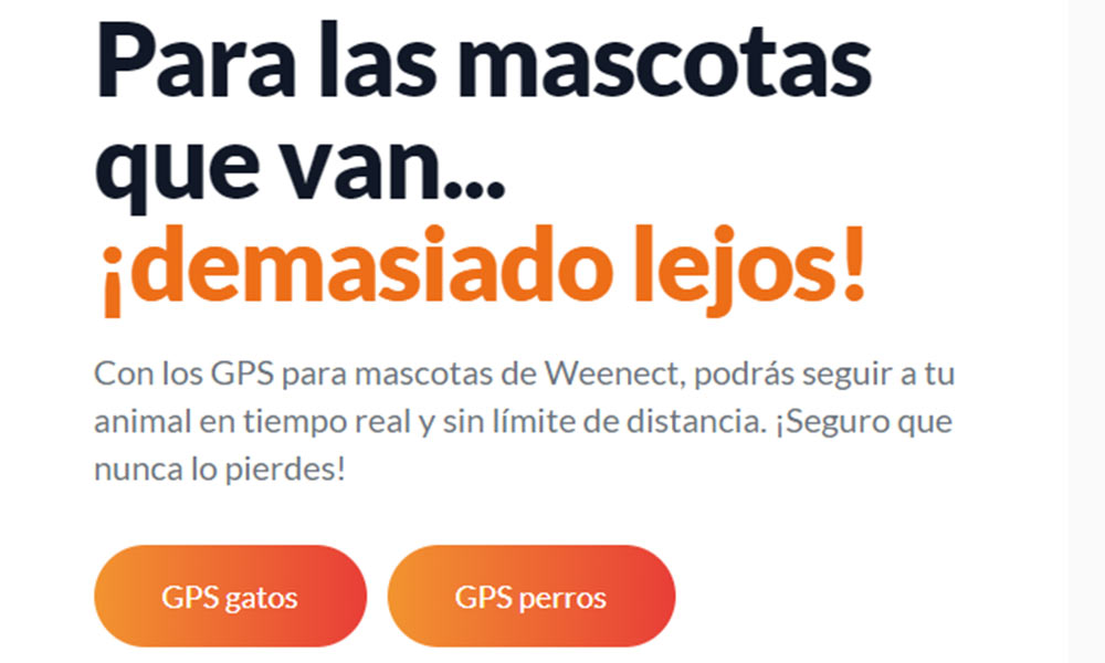 Weenect fue diseñado especialmente para rastrear mascotas