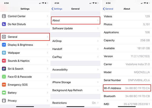 Change MAC address on iPhone