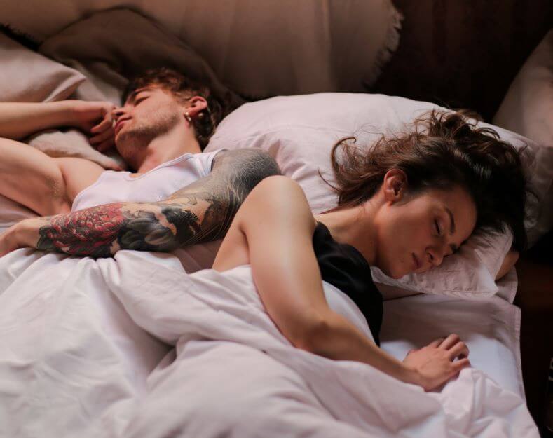 Couple Sleeping Not As Close As Before and The Man Is Wondering Is She Cheating