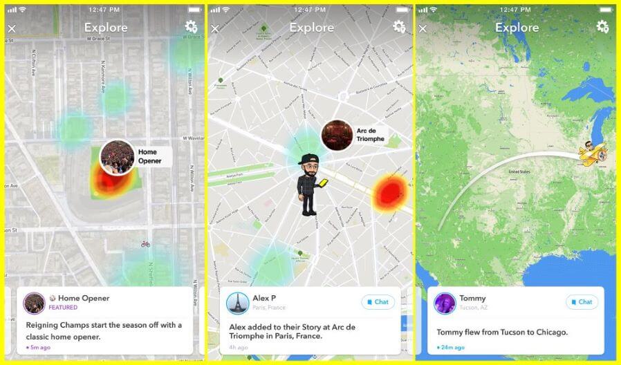 Snap Maps of Cheating Snapchats