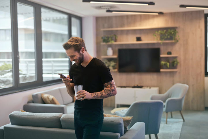The man is always on his phone