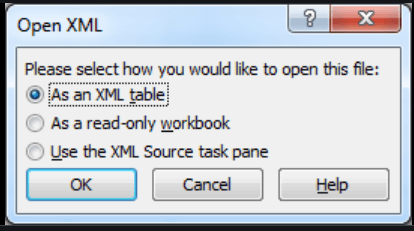 Selecting xml files