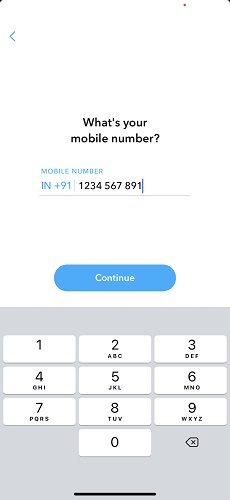 Entering Your Mobile Number to Hack Snapchat Password on Android