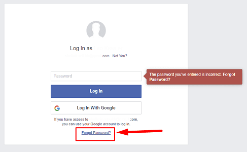 Facebook Forgot Password