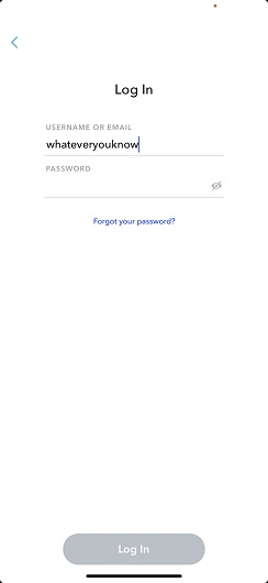 Logging in Username or Email to Hack Snapchat Password on Android