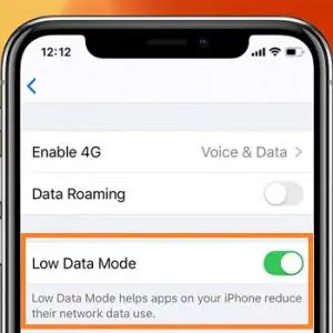 Low Data Mode iPhone