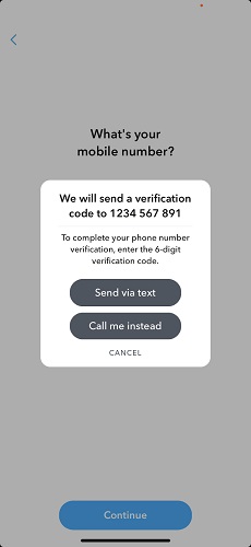 Sending A Verification Code to Hack Snapchat Password on Android