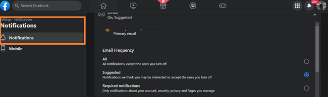 Access recent Messages on Messenger via Email
