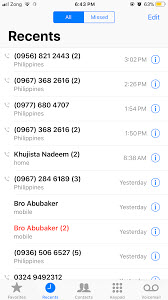 Call Log History iPhone