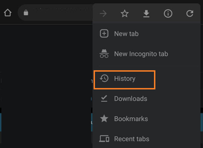 How to check browser history on Android