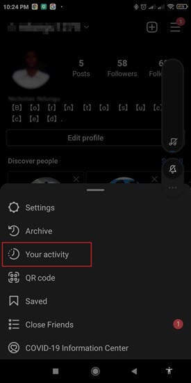 Tap on Your Activity to Proceed to See the Time You Spend on Instagram