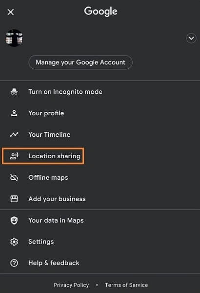 Use Google Map Location Sharing to See Someone's Location on iPhone