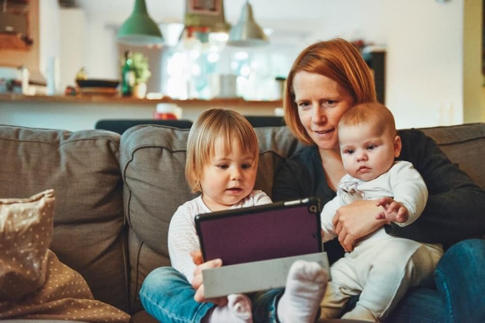 Kids Using Tablet Within Parental Control