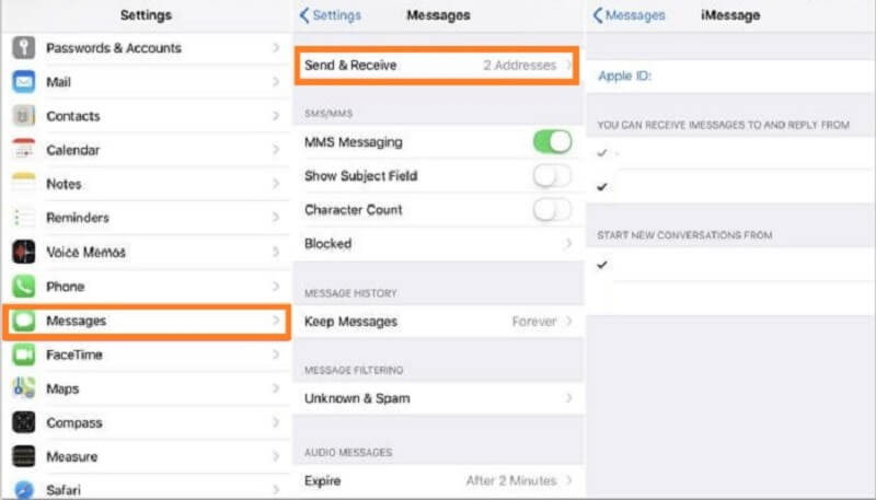 Send and Receive Messages From Two Addresses To Monitor Child's Text Messages