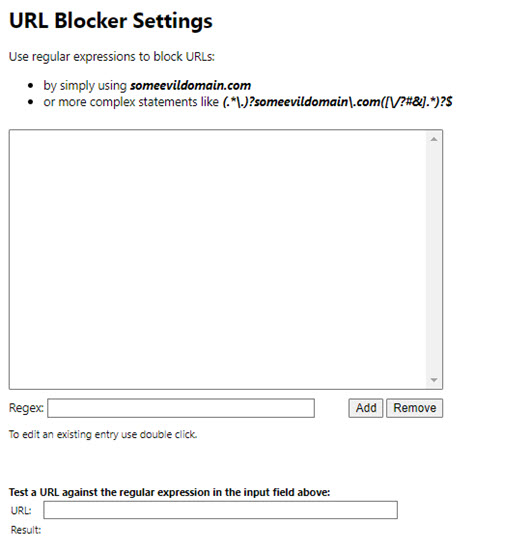URL Blocker on Chrome