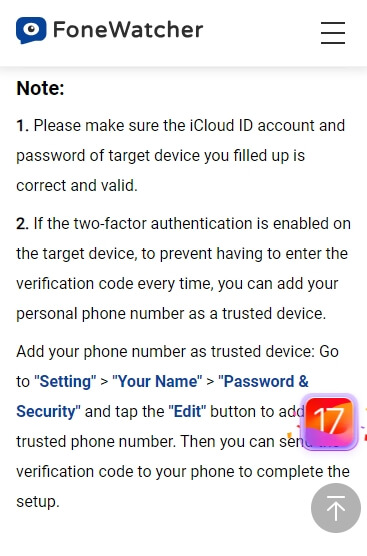 Changing the two-factor authentication settings on iPhone