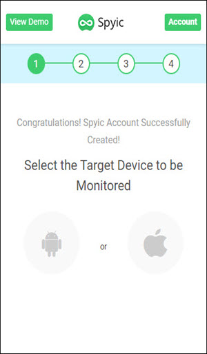 Configure o app Spyic