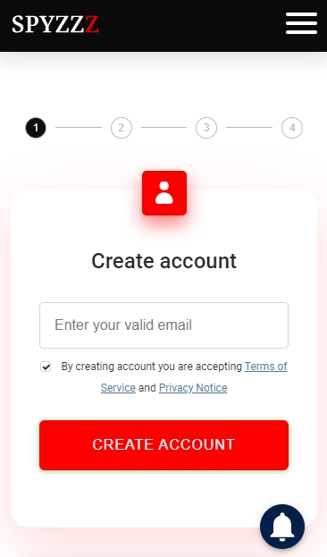 Create an account on Spyzzz website