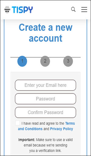 Register an Account on tispy