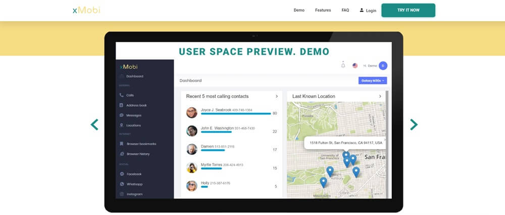 xMobi dashboard