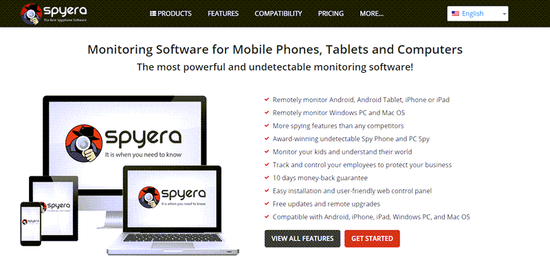 Top 10 Bset Phone Tracker App Spyera