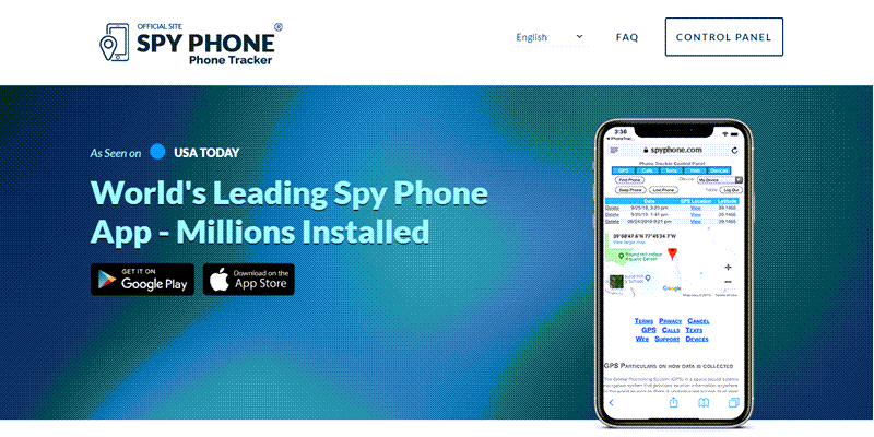 SpyFone Web Page