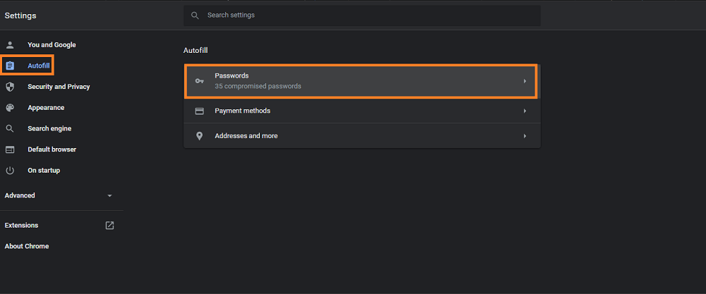 Chrome Browser Password Details for Spying