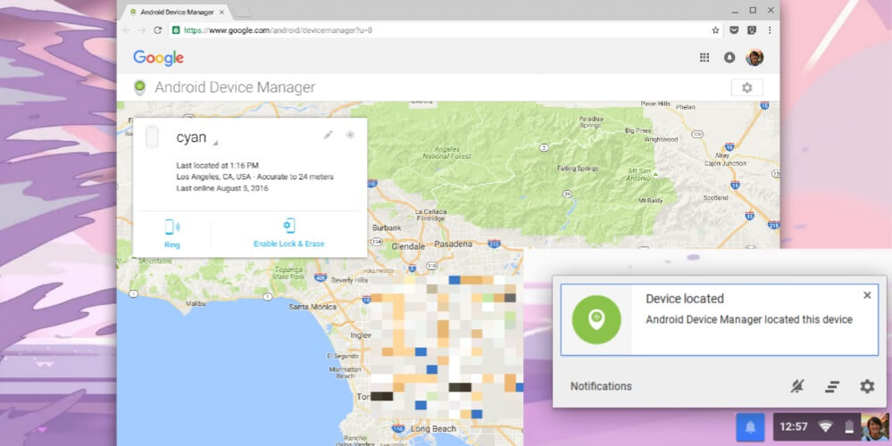 A Map Showing Google Location History on Android