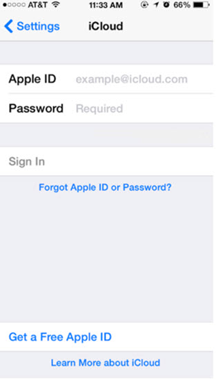 Enter iCloud Credentials to Clone an iPhone with iCloud