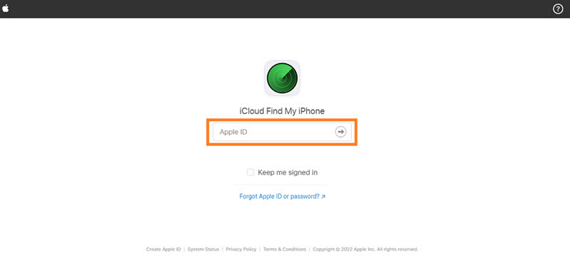 Enter iCloud Credentials with Find My iPhone to Track a Cell Phone Location