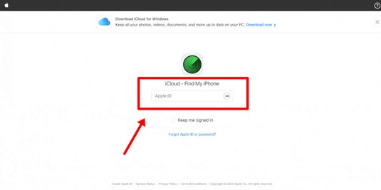 Login to Your iCloud to Use Find My iPhone Function