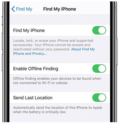 Turn Off Location in Find My Phone