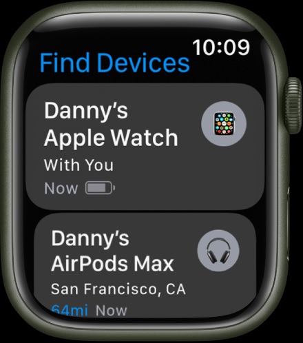 Find the iPhone via the Apple Watch