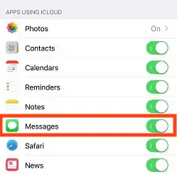 Intercept iCloud Messages