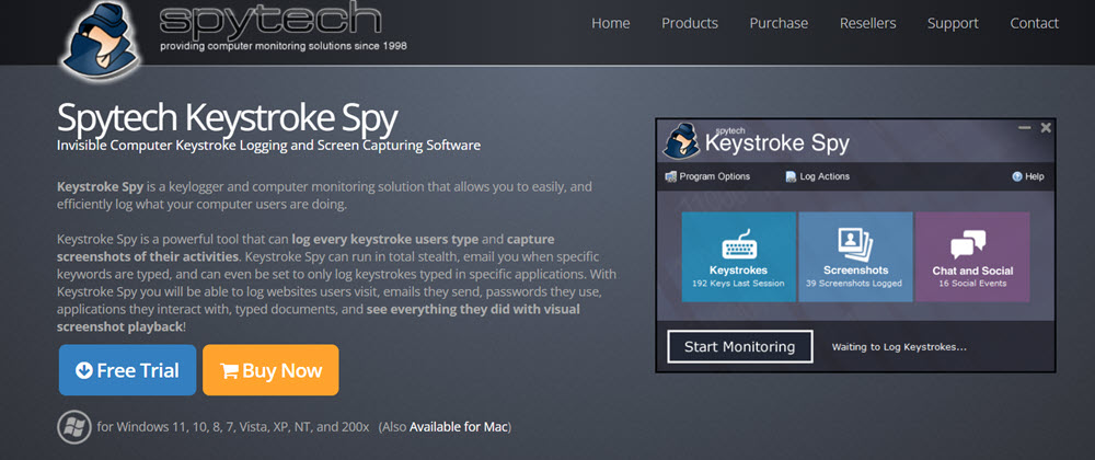 Keystroke spy